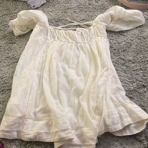 White free people mini dress